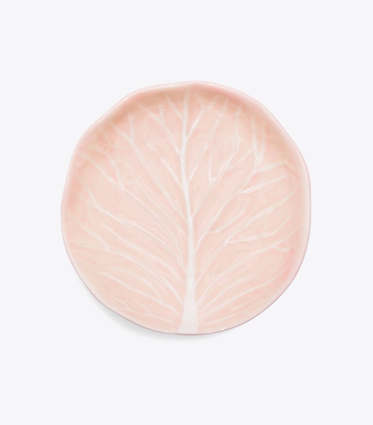Tory Burch designer tabletop & drinkware Lettuce Ware Canapé Plate, Set of 4 in Pale Pink front