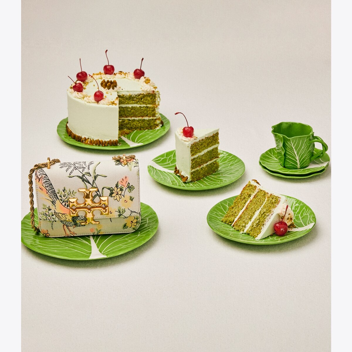 Lettuce Ware Cup & Saucer, Set of 2: Women's Designer Tabletop