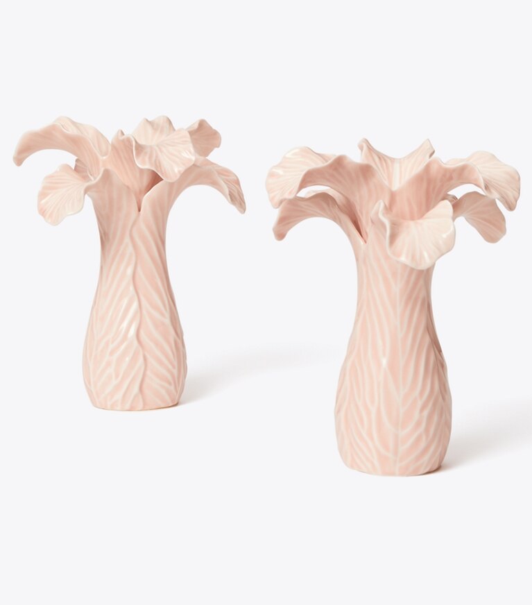 Tory Burch designer geschirr & gläser Lettuce Ware Kerzenhalter, 2er-Set in Pink angle