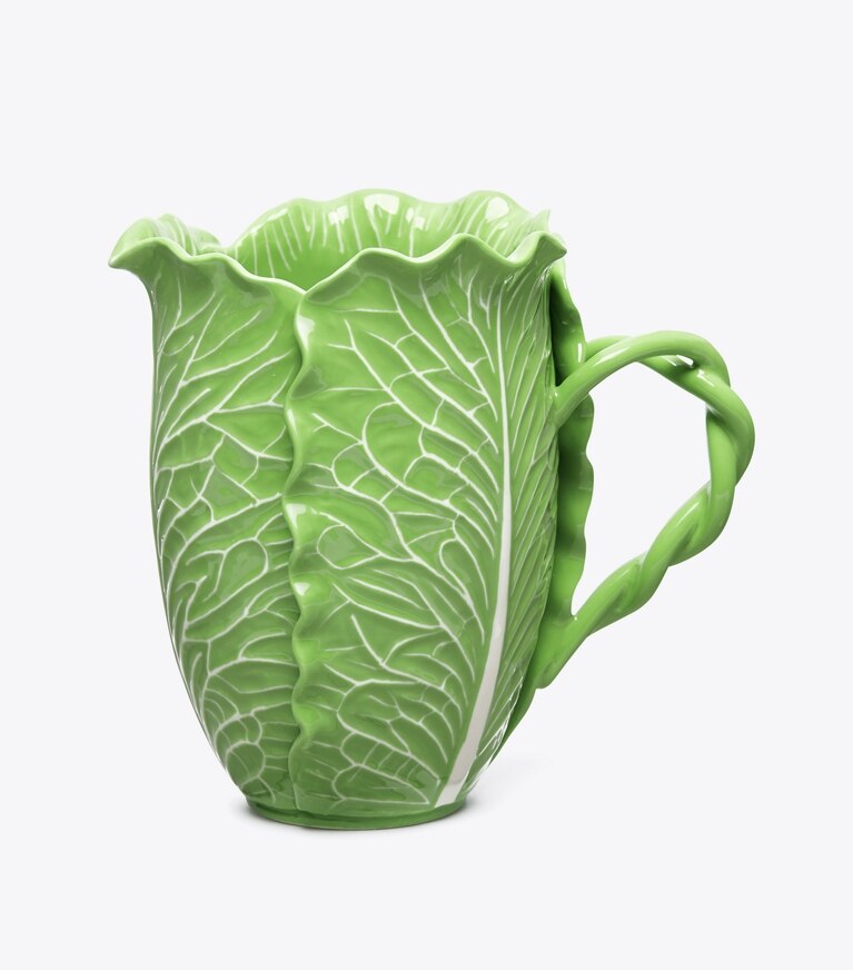 Tory Burch designer geschirr & gläser Lettuce Ware Krug in Green front