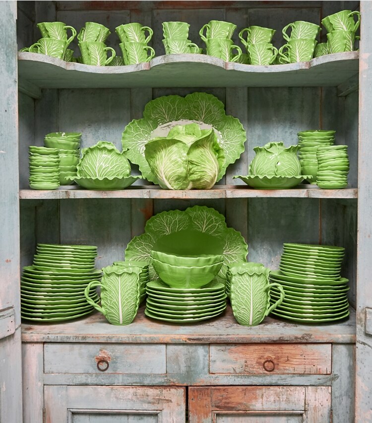 Tory Burch designer tabletop & drinkware Lettuce Ware Oval Serving Platter in Green editorial