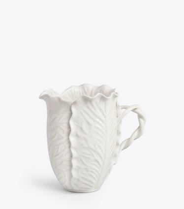 Tory Burch designer tabletop & drinkware Lettuce Ware Pitcher in White front