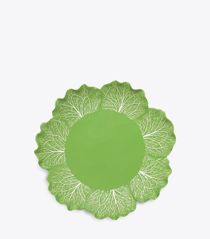 Tory Burch designer tabletop & drinkware Lettuce Ware Round Platter in Green front