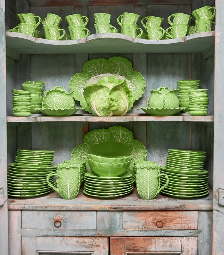 Tory Burch designer tabletop & drinkware Lettuce Ware Serving Bowl in Green editorial