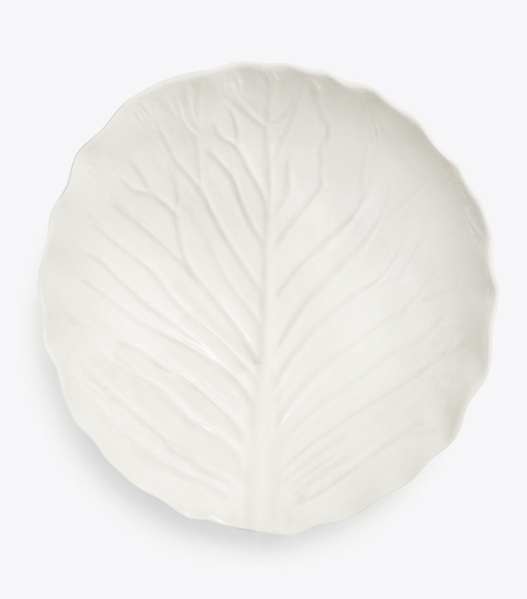 Tory Burch designer tabletop & drinkware Lettuce Ware Serving Bowl in White front