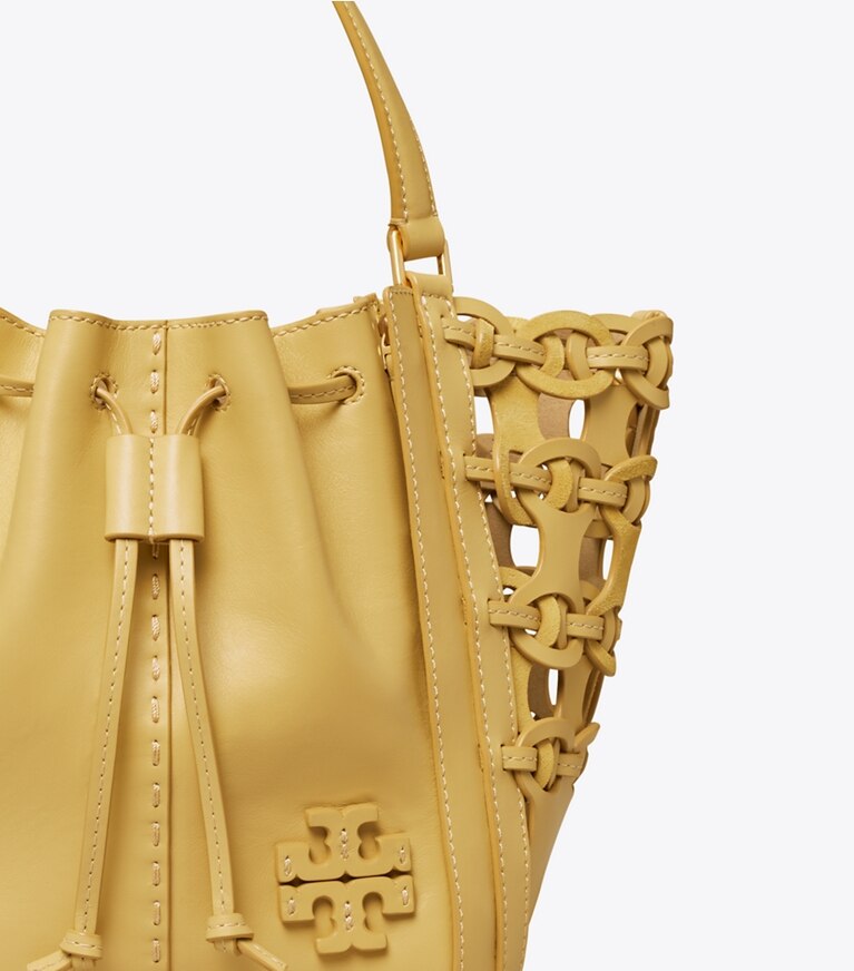 Tory Burch diseñador bolsos satchel Libélula troquelada McGraw en BEESWAX detalle