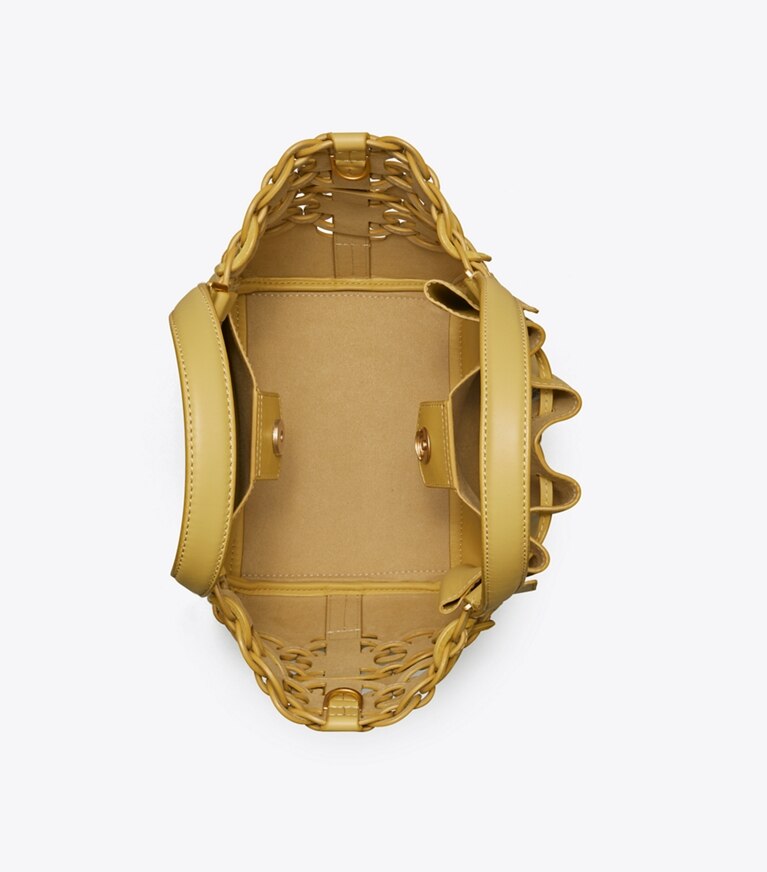 Tory Burch diseñador bolsos satchel Libélula troquelada McGraw en BEESWAX desde arriba