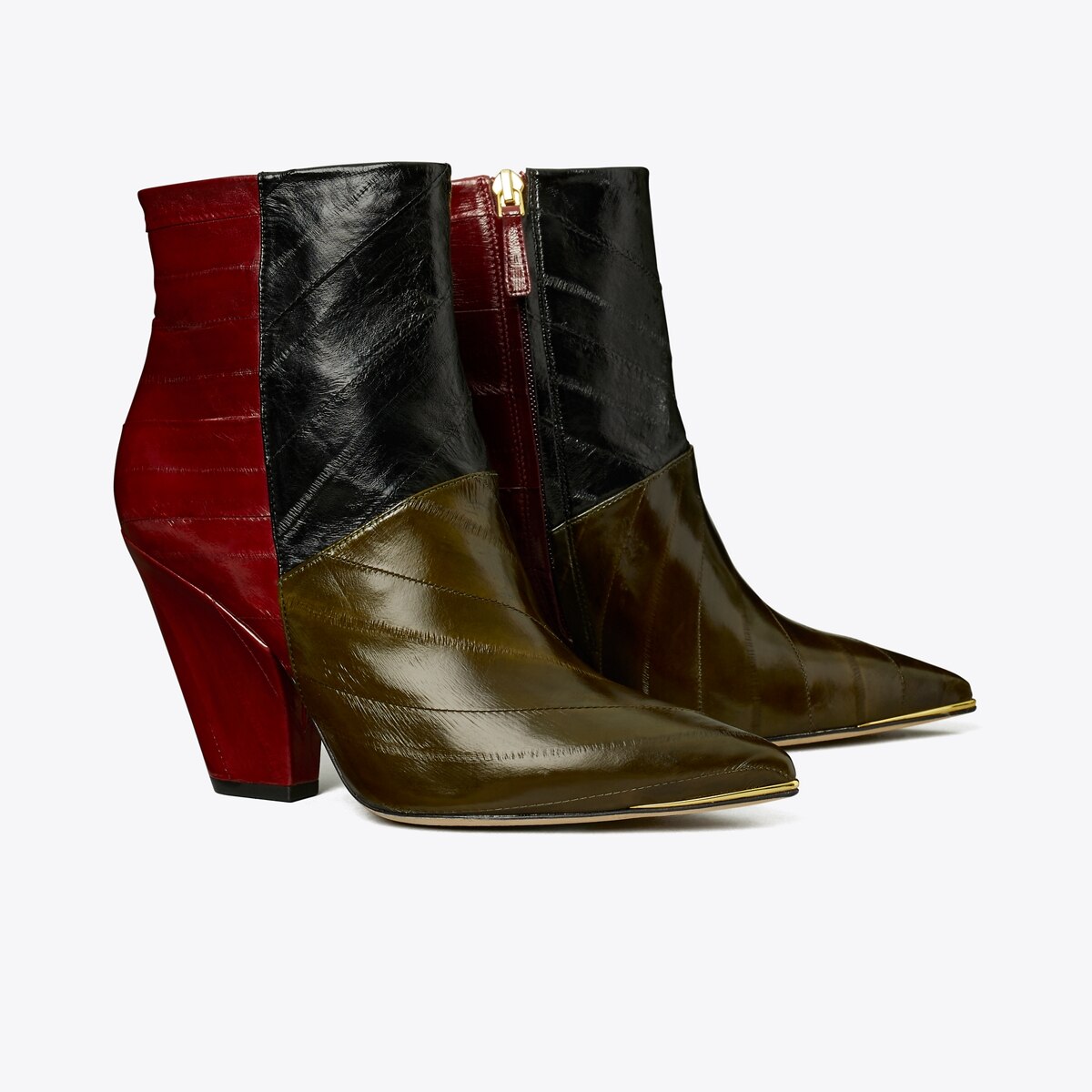 Lila Eel Zip-Up Ankle Boot: Women's Designer Ankle Boots | Tory Burch