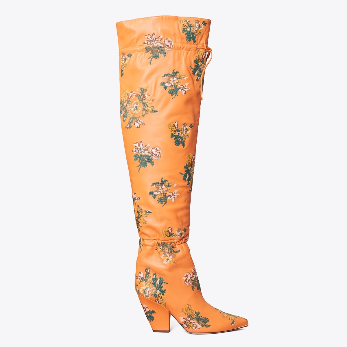 Adison Metallic Knee High Boots - Silver