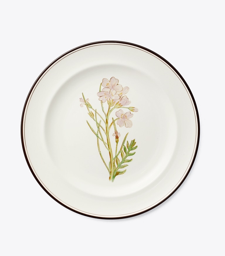 Tory Burch designer tabletop & drinkware Lilac Flower Salad Plates, Set of 4 in White front
