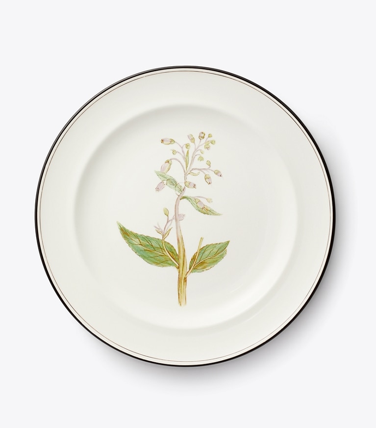 Tory Burch designer tabletop & drinkware Lilac Flower Salad Plates, Set of 4 in White front