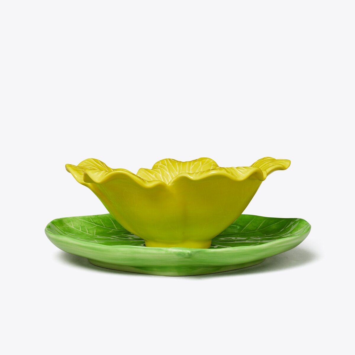Lily Pad Bowl And Plate Set: Women's Designer Tabletop & Drinkware
