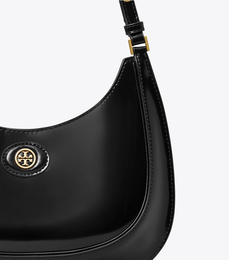 Tory Burch designer shoulder bags Limited-Edition Crescent Bag in Black angle
