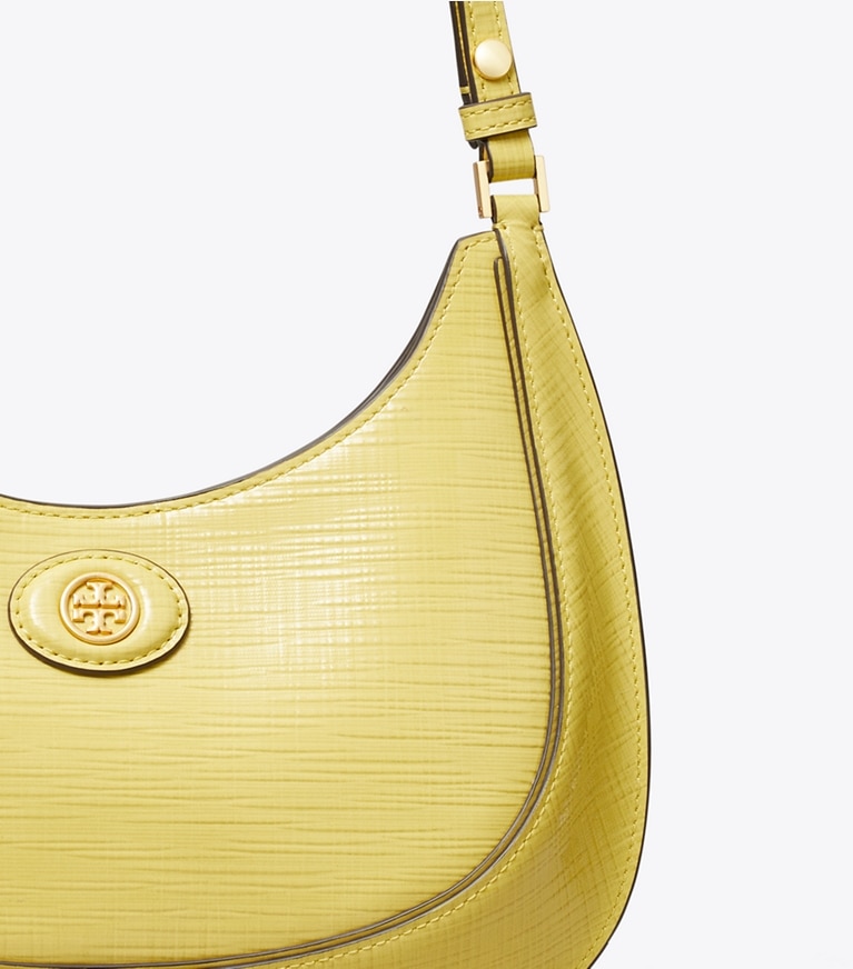 Tory Burch designer shoulder bags Limited Edition Crescent Bag in Butter Mint angle