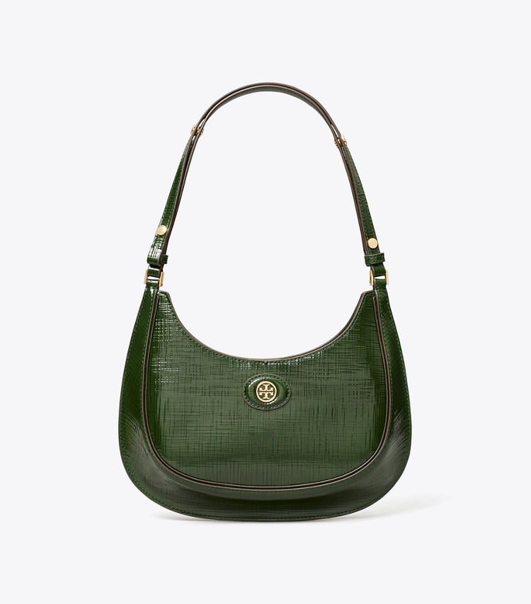 Tory Burch designer shoulder bags Limited Edition Crescent Bag in Dark Everglade front