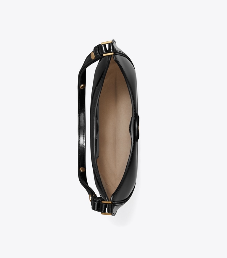 Tory Burch designer shoulder bags Limited-Edition Crescent Bag in Black angle