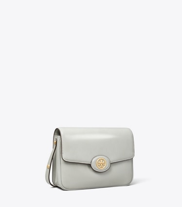 Tory Burch designer shoulder bags Limited-Edition Flap Shoulder Bag in Light Granite angle