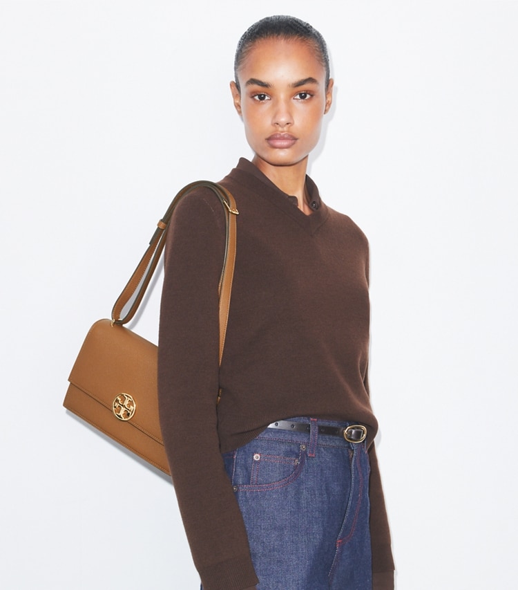 Tory Burch designer shoulder bags Limited-Edition Shoulder Bag in Tiger'S Eye accessory on model