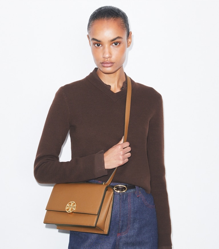 Tory Burch designer shoulder bags Limited-Edition Shoulder Bag in Tiger'S Eye additional on model