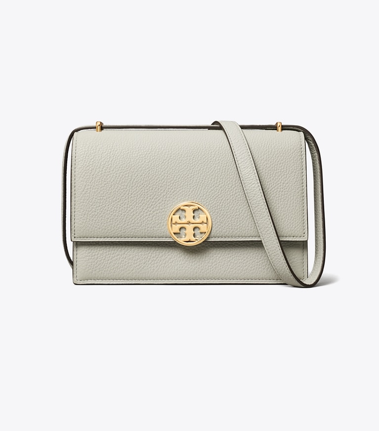 Tory Burch designer shoulder bags Limited-Edition Shoulder Bag in Feather Gray front