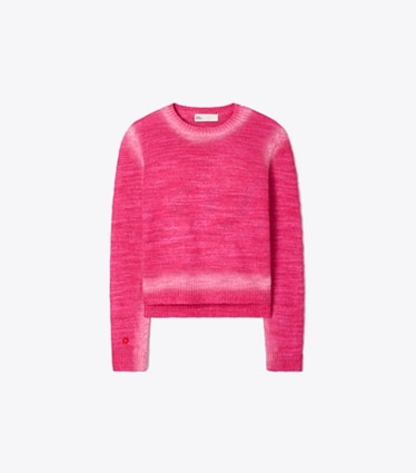 Tory Burch designer maglioni Linen and Silk Pullover in Bold Pink front