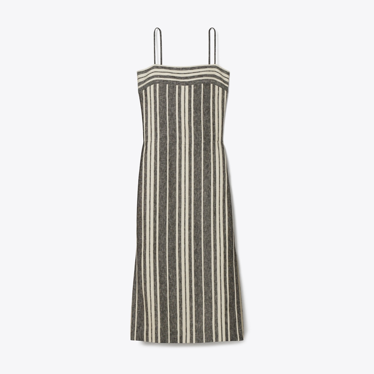 Tory Burch Women's Linen Backless Dress in Black/Ivory, size 8
