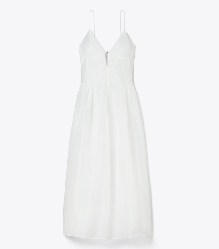Tory Burch designer coverups Linen Dress in White front