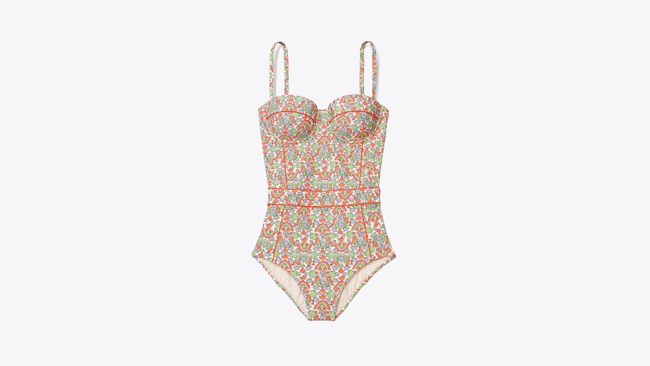 Tory Burch Women's Printed One-Piece Swimsuit