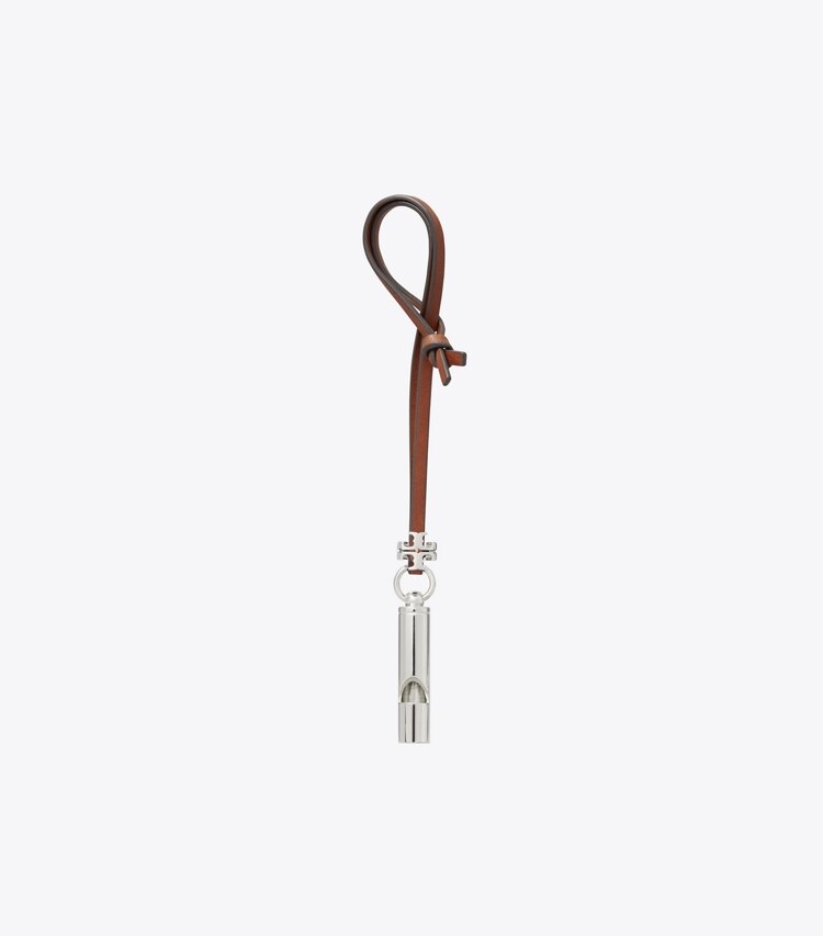 Tory Burch diseñador dijes para bolso y llaveros Llavero con silbato en Silver frente
