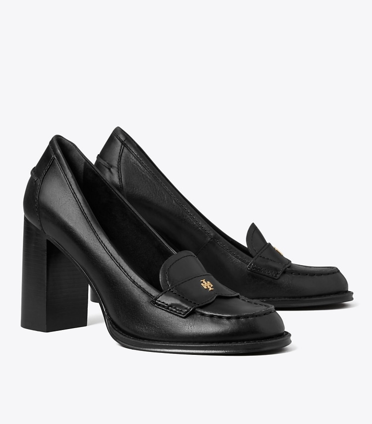 Tory Burch designer heels Loafer Pump in PERFECT BLACK angle