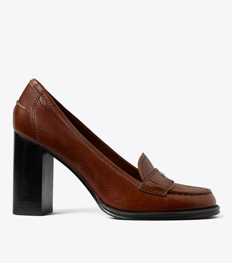 Tory Burch designer heels Loafer Pump in PAPAYA SEED side