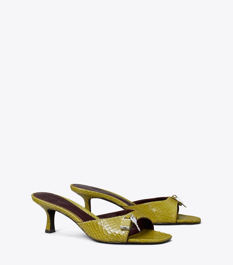 Lock Kitten Heel Sandal by Tory Burch