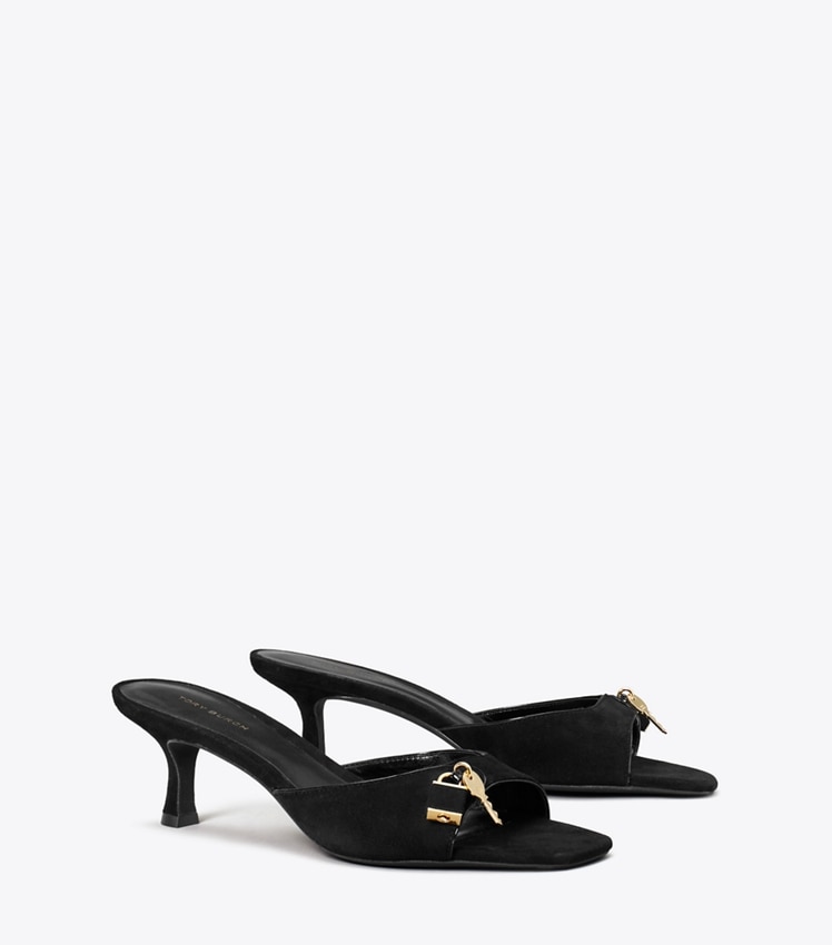 Lock Kitten Heel Sandal by Tory Burch