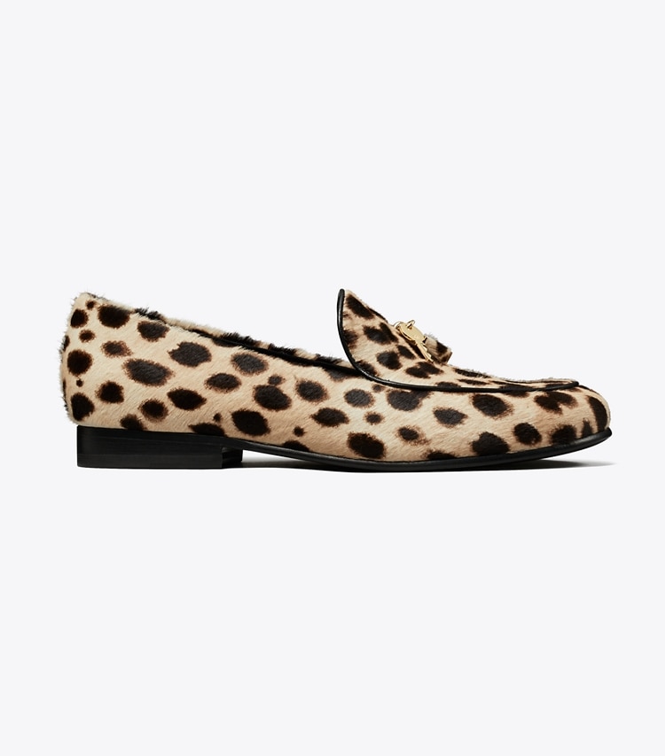 Tory Burch designer flats Lock Smoking Slipper in CHEETAH SPOTS side