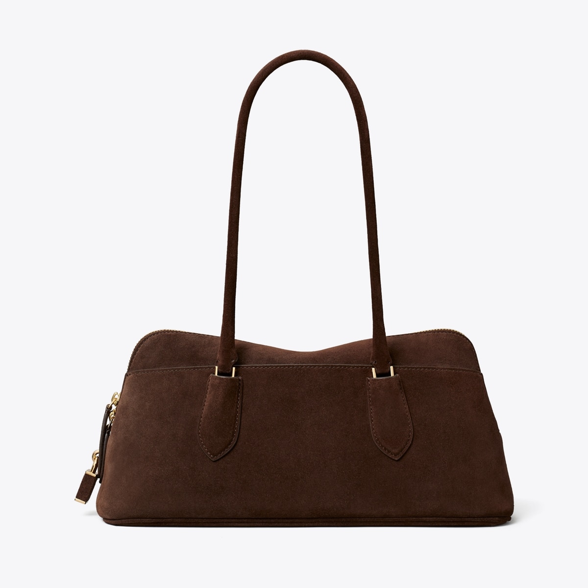 Lock Suede East-West Satchel: Women's Handbags | Satchels | Tory