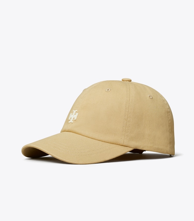 Tory Burch designer hats Logo Cap in Khaki angle
