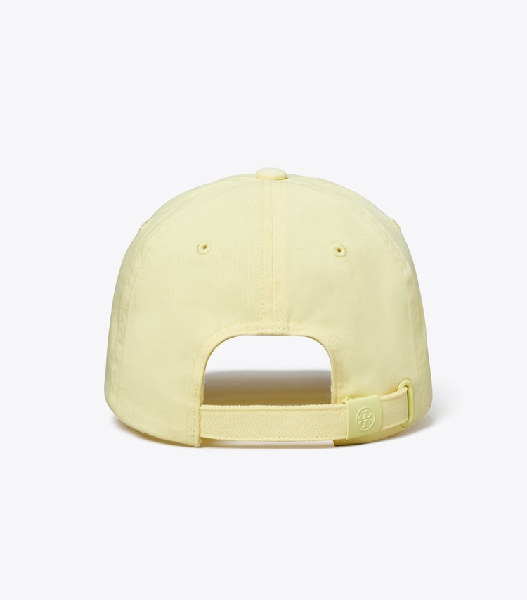Tory Burch designer hats Logo Cap in Butter Yellow back
