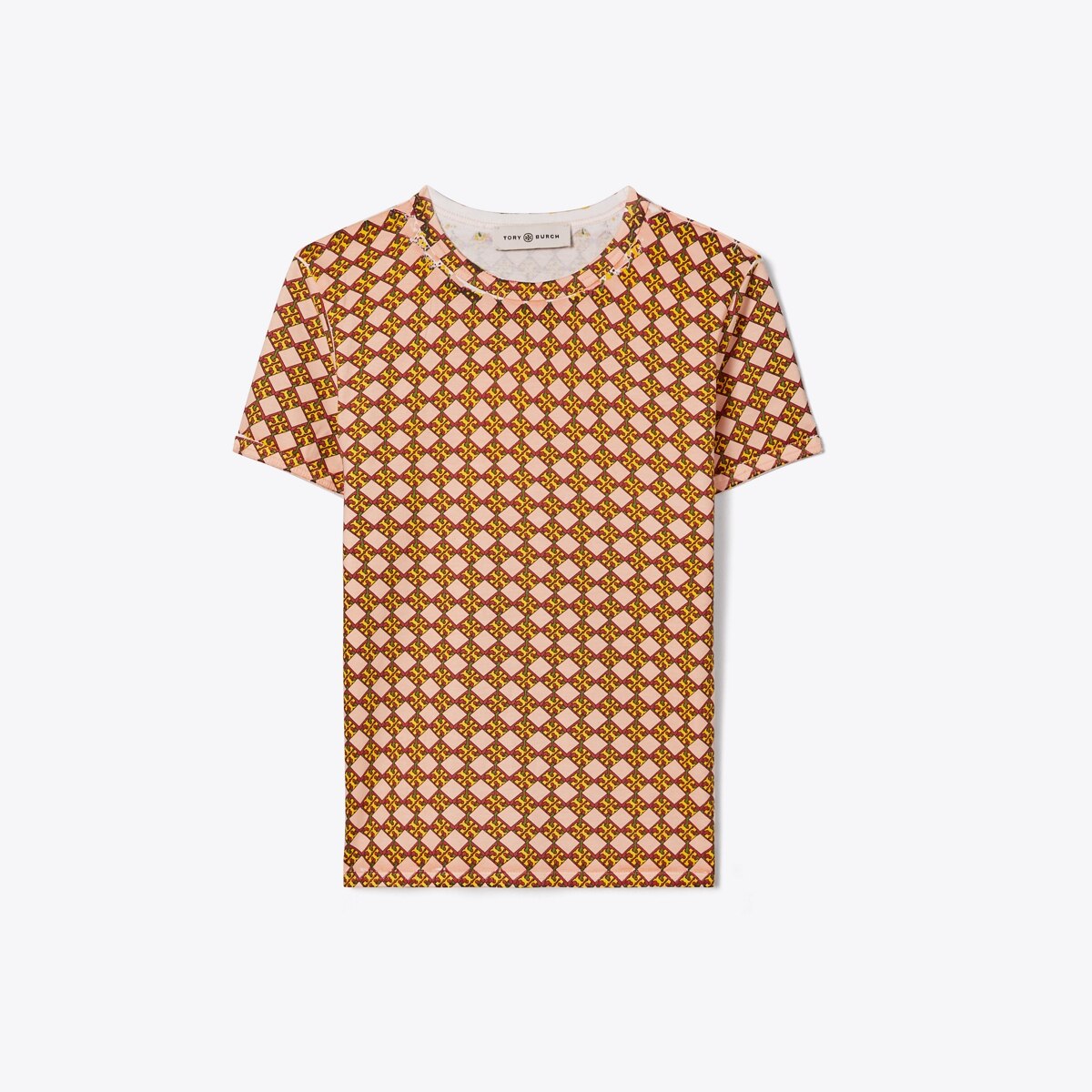 Logo Checker T-Shirt: Women's Designer Tops | Tory Burch