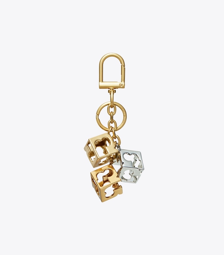 Logo Cubes Key Ring: Women's Designer Bag Charms & Key Rings | Tory Burch