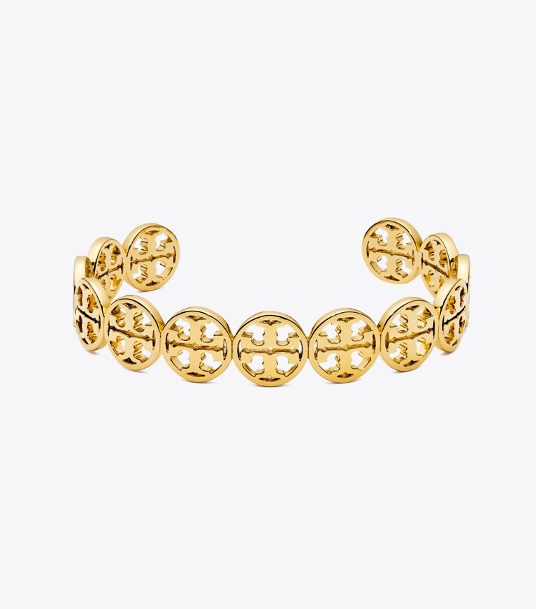 Tory burch gold shops cuff bracelet with swarovski crystals