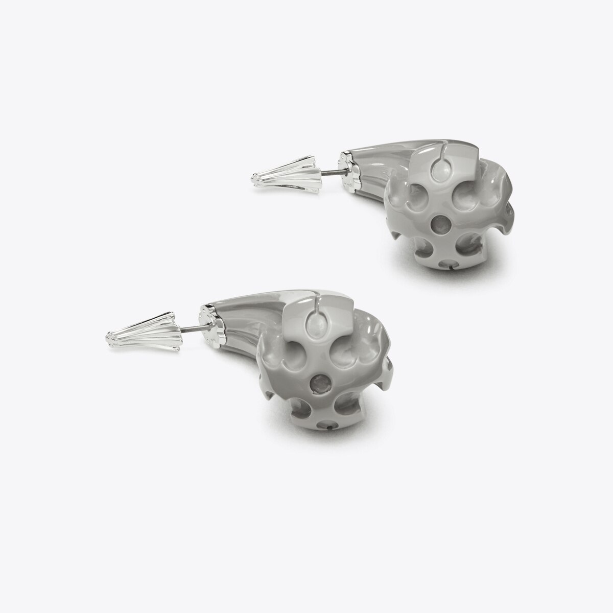 【NY発祥 TORY BURCH】2色 TRANSPARENT DROP EARRING Logo Drop Front-Back Earring: Women's Designer Earrings