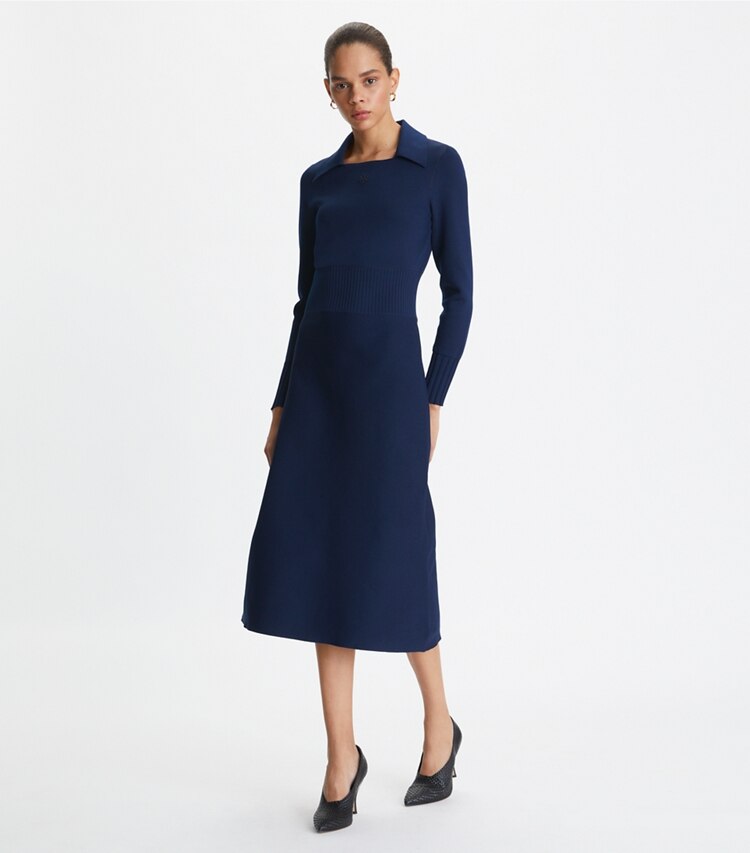 Logo Knit Polo Dress: Women's Clothing | Dresses | Tory Burch UK