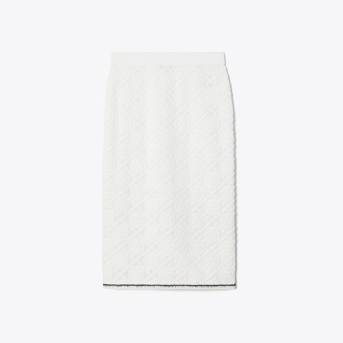 【Tory Burch】コットンスカート ロゴ入りボタン ホワイト Tory Burch】コットンスカート ロゴ入りボタン ホワイト