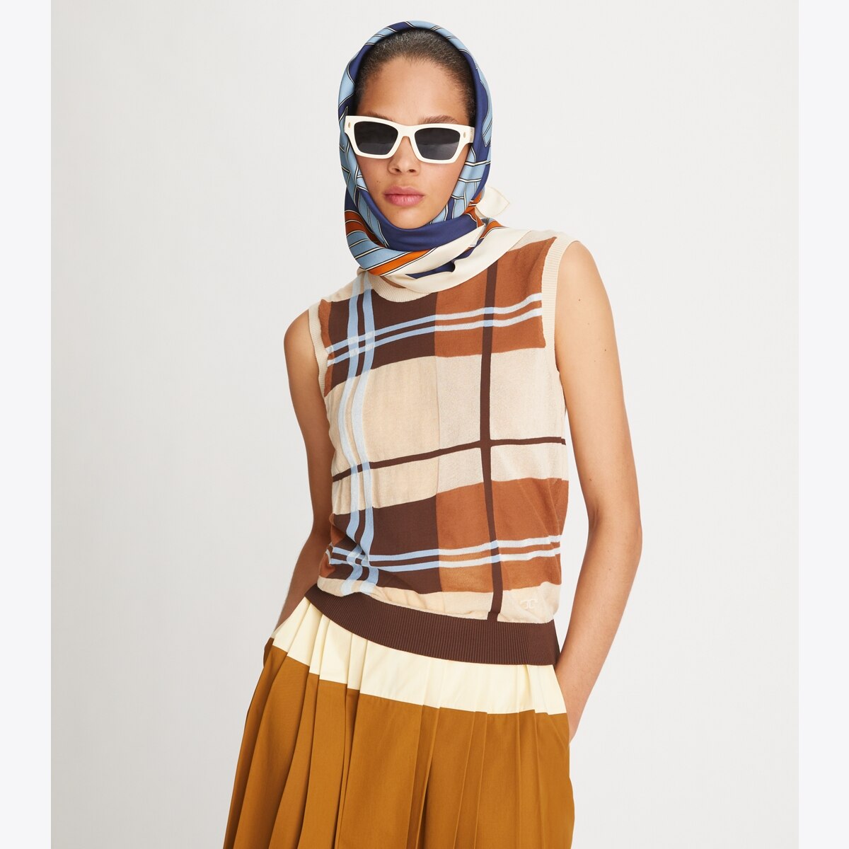 Logo Link Silk Square Scarf : Women's Designer Scarves
