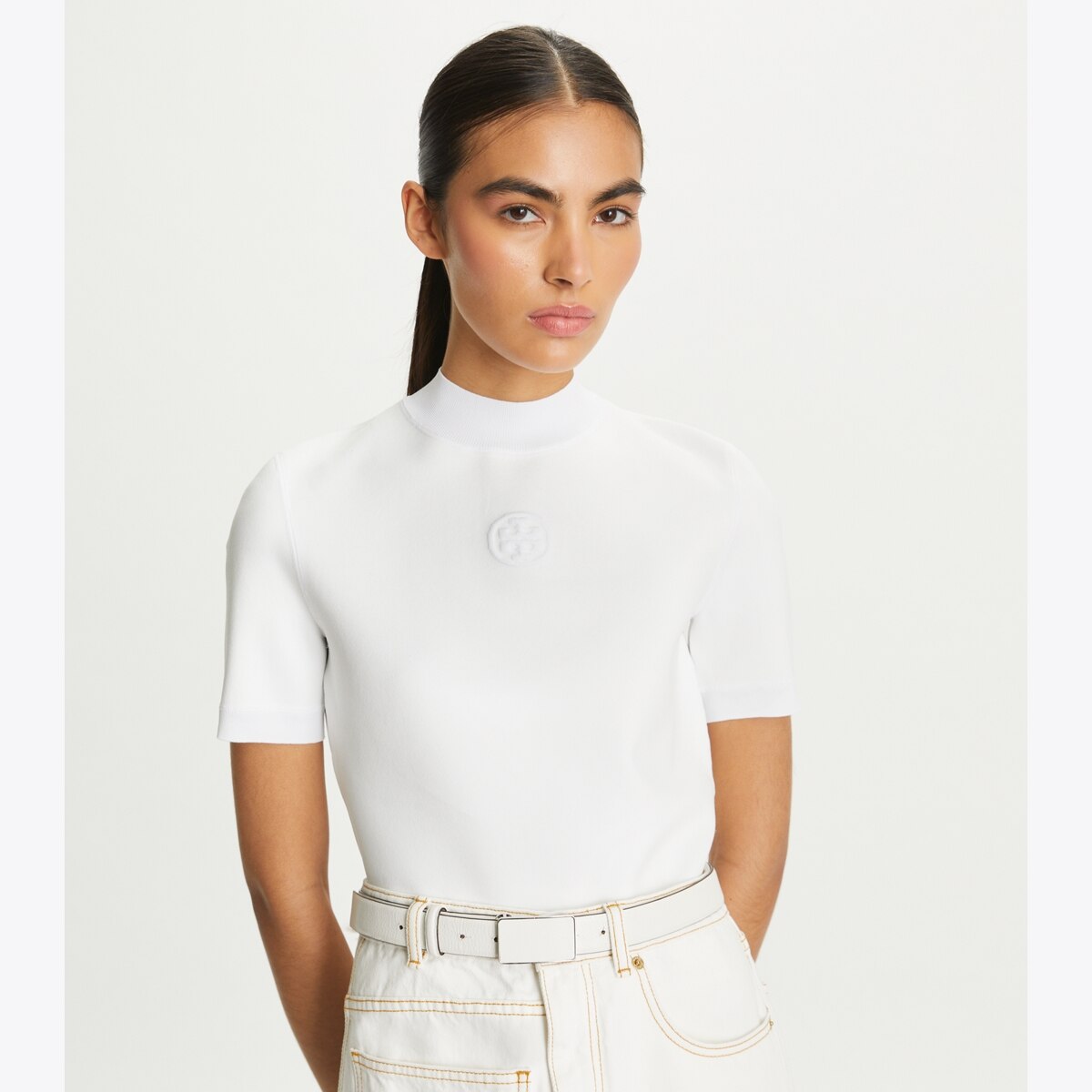 logo-mockneck-t-shirt-on-model