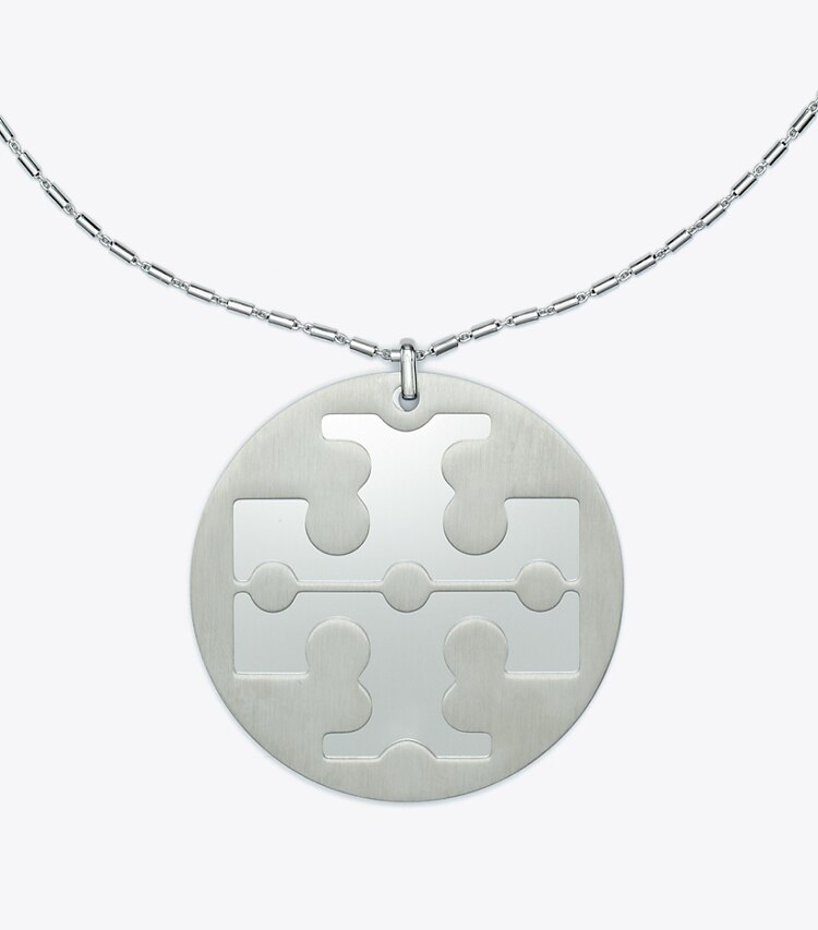 Tory Burch designer necklaces Logo Pendant Necklace in Silver detail