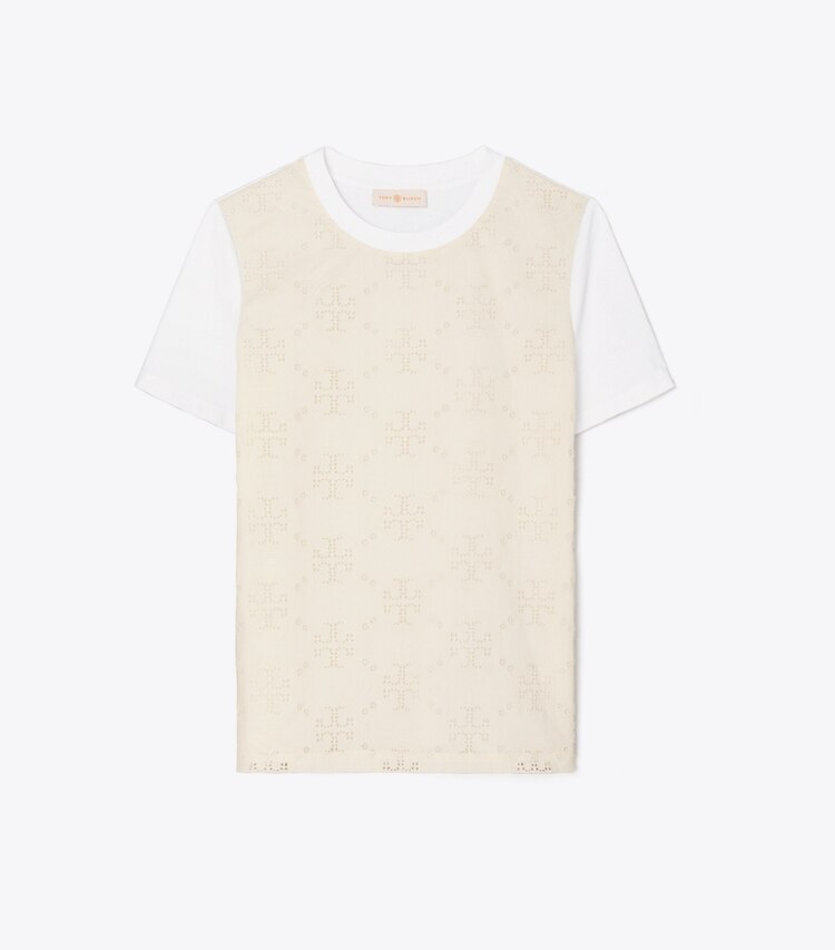 Tory Burch designer tops Logo T-Shirt in White front