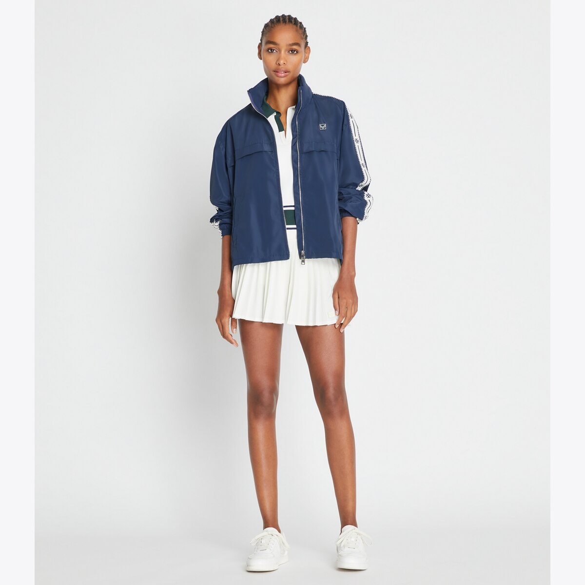 Tory Burch Color Block Signature T-Logo Leather Sneaker