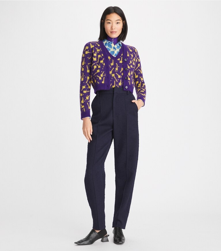 Tory burch outlet floral jacquard sweater