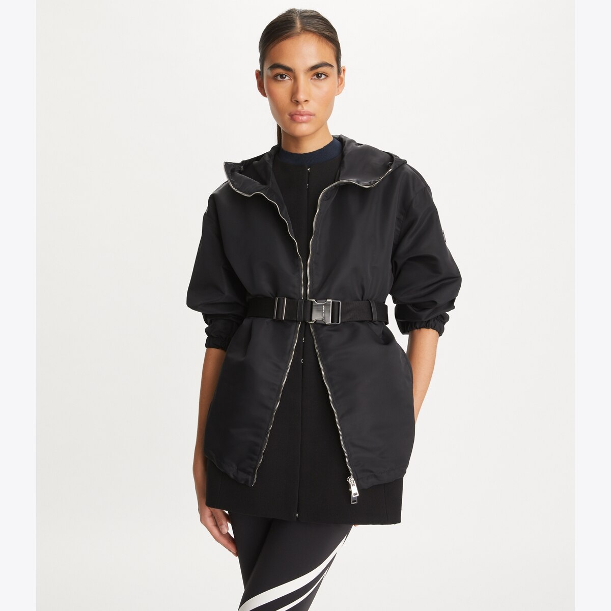トリーバーチ　ネイビー色ジャケット Logo Tape Jacket: Women's Designer Jackets | Tory Burch